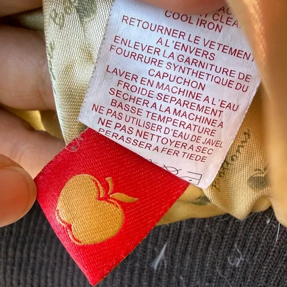 Y2K Rare Vintage Nelly’s Apple Bottoms Coat - Bling Gold Accents Down Size Large - Picture 8 of 16